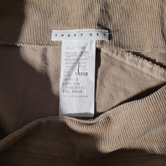 Smart Set Beige Polyester Dress Skirt Size 5 Side‎ Zipper Knee Length - Picture 5 of 5